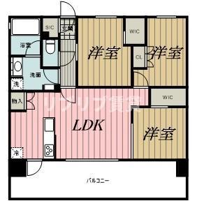センチュリー千葉みなと(3LDK/6階)の間取り写真