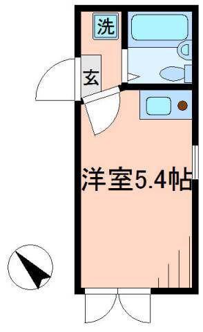 エルプレミア平井(ワンルーム/1階)の間取り写真