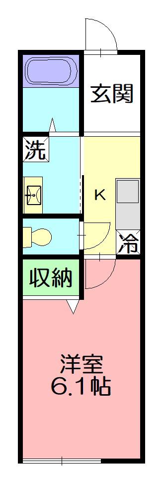 フォンス桜台(1K/2階)の間取り写真
