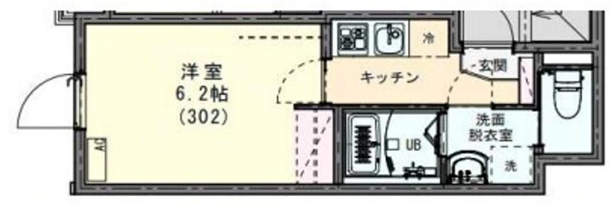 KEI新小岩(1K/2階)の間取り写真