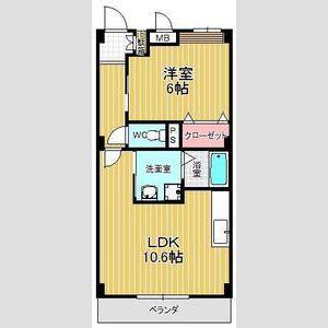プランドールIII(1LDK/3階)の間取り写真