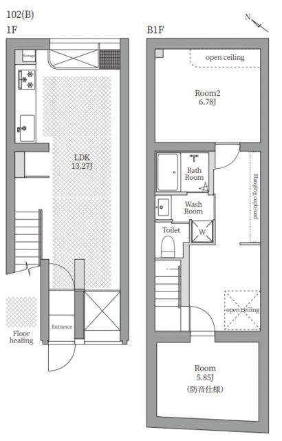 ARKHOUSE 小石川(2LDK/1階)の間取り写真