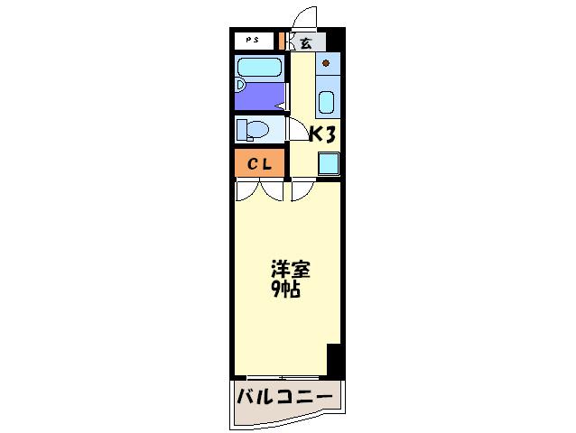 ロイヤル日赤通 80(1K/11階)の間取り写真