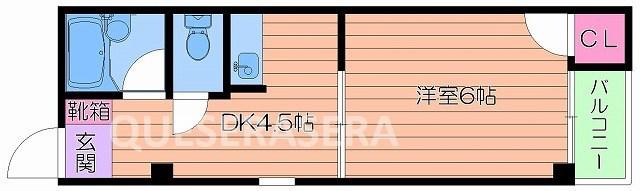 ミヤックス千林(1DK/1階)の間取り写真