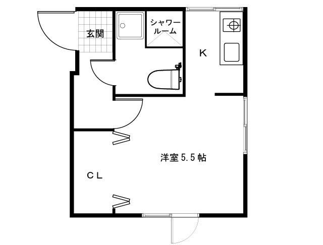 パークマンション(ワンルーム/2階)の間取り写真
