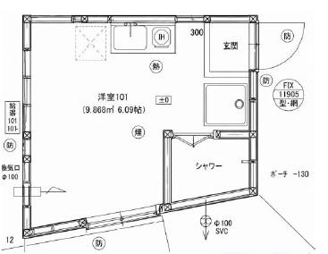 サニーベール大岡山(ワンルーム/1階)の間取り写真