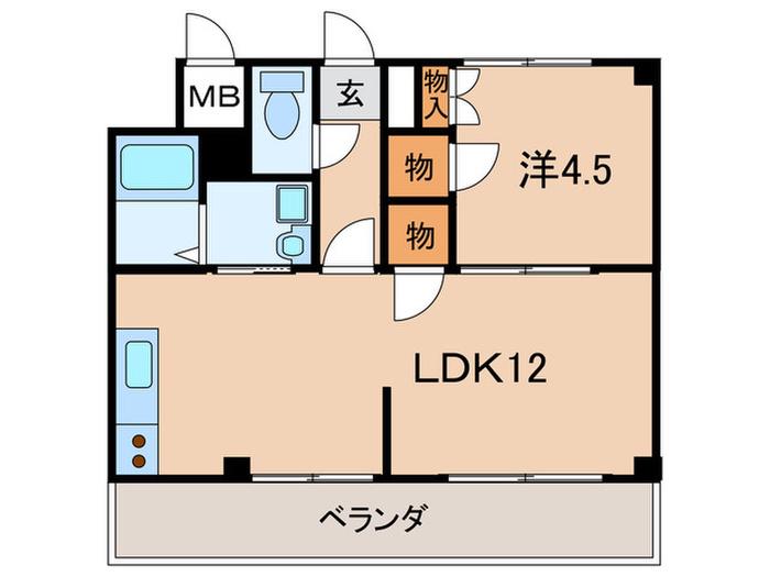 ファーストハウス(1LDK/2階)の間取り写真