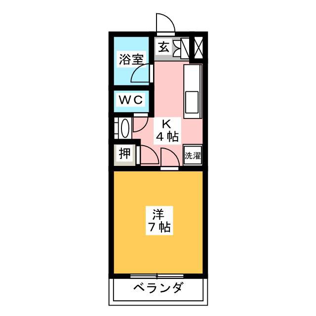AYUMIハイツC(1K/3階)の間取り写真