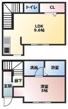ASCENT那加(1LDK/1階)の間取り写真