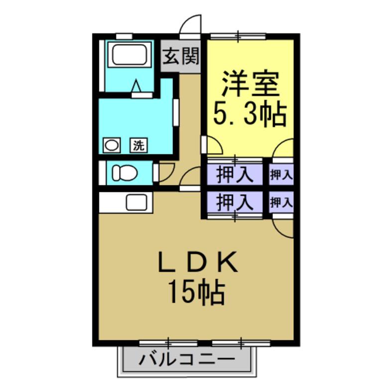 ライフハイツ(1LDK/1階)の間取り写真