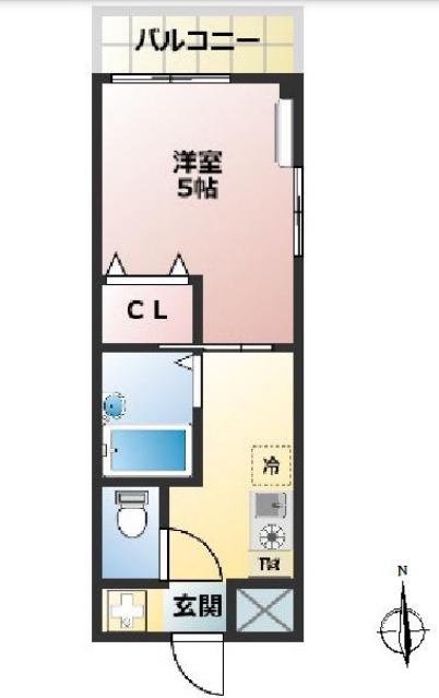 M STAGE(1K/2階)の間取り写真