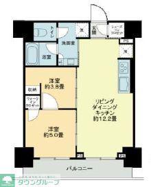 ザ・ライオンズフォーシア鶴見(2LDK/10階)の間取り写真