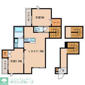 プラムツリー津田沼R&R(2LDK/3階)の間取り写真