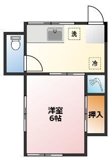 ラテール白幡南町(1K/2階)の間取り写真