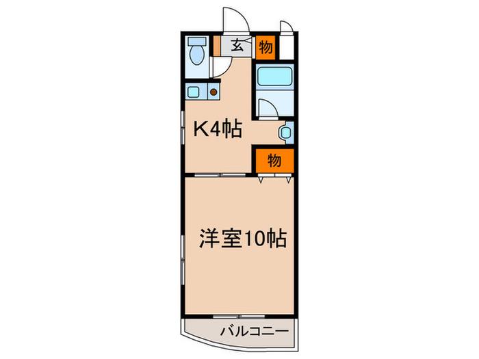 ミズタハイツ(1K/2階)の間取り写真