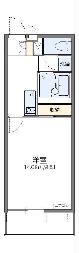 レオネクストカーサ川口飯塚(1K/2階)の間取り写真