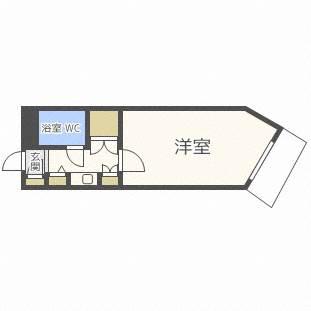 ペルセウス麻生(1K/1階)の間取り写真