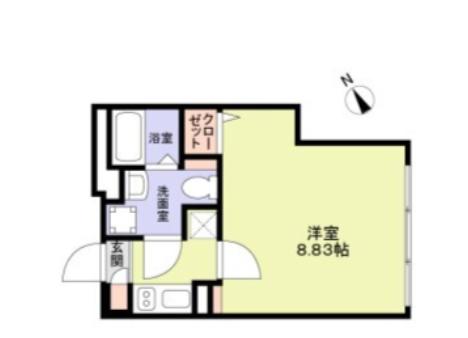 THE RESIDENCE ICHIGAYADAIMACHI(1K/1階)の間取り写真