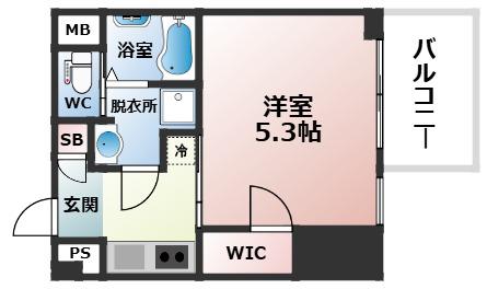 フォーリアライズ昭和町通I(1K/11階)の間取り写真