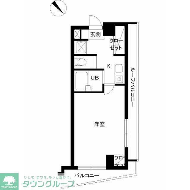 スカイコート目白台(1K/8階)の間取り写真