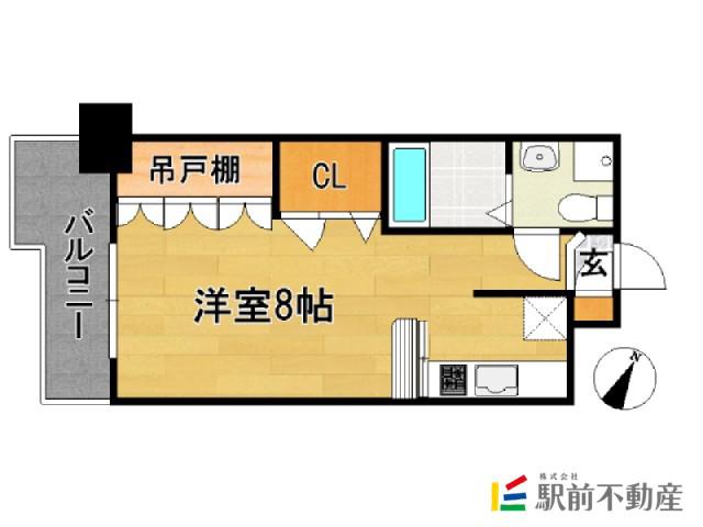エステートモア・薬院倶楽部(1K/5階)の間取り写真