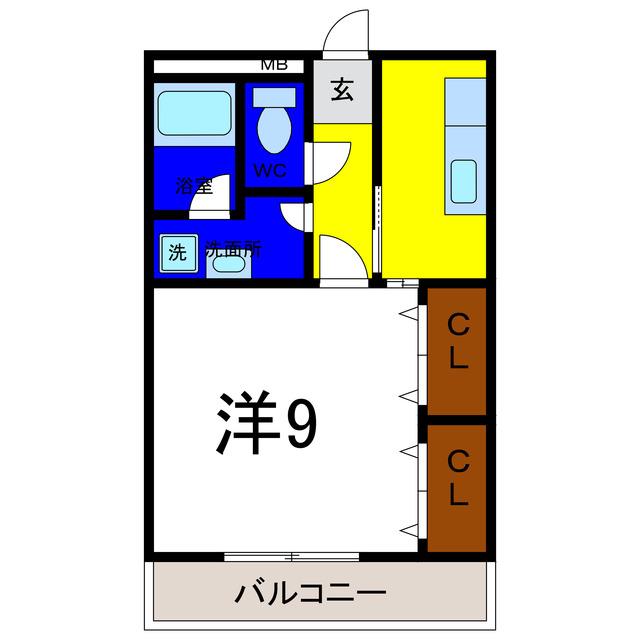 ネオマスカットハイツ(1K/1階)の間取り写真