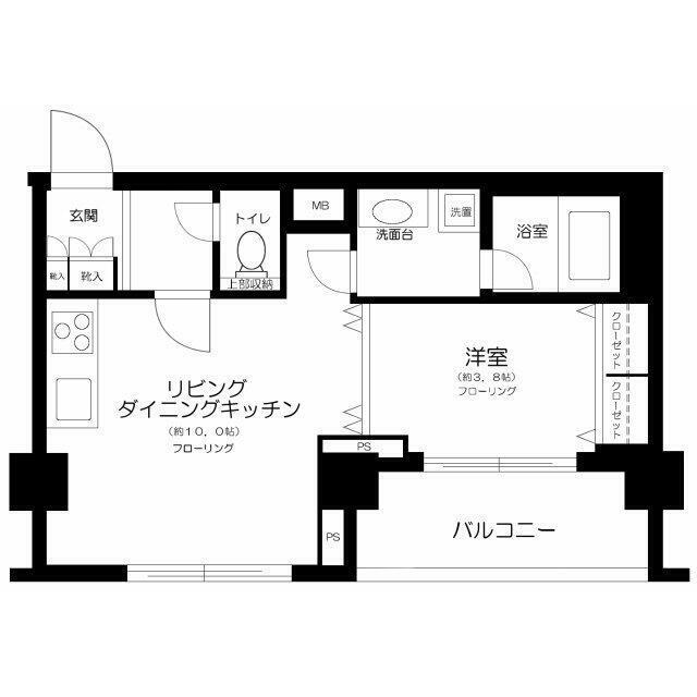 デュオ・スカーラ麹町(1LDK/2階)の間取り写真
