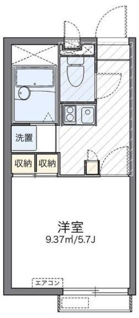 レオパレスアフロディーテ(1K/2階)の間取り写真