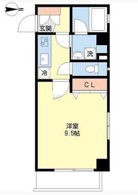 ラプーリア御器所(1K/4階)の間取り写真
