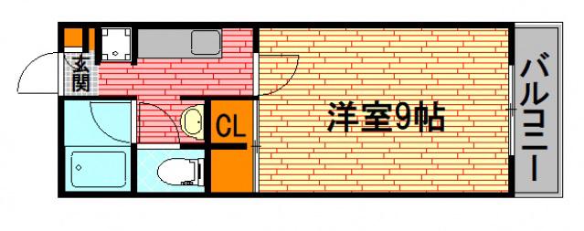 BELETRE・K(1K/2階)の間取り写真