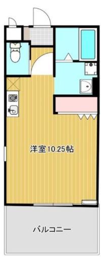 ウィイズクレスト(ワンルーム/2階)の間取り写真