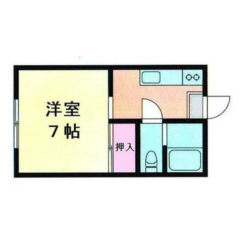 ニューハイツ(1K/1階)の間取り写真