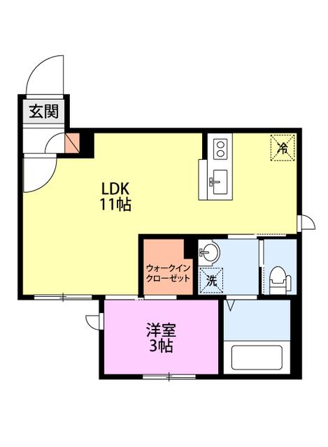 LA・RECOLTE(1LDK/1階)の間取り写真