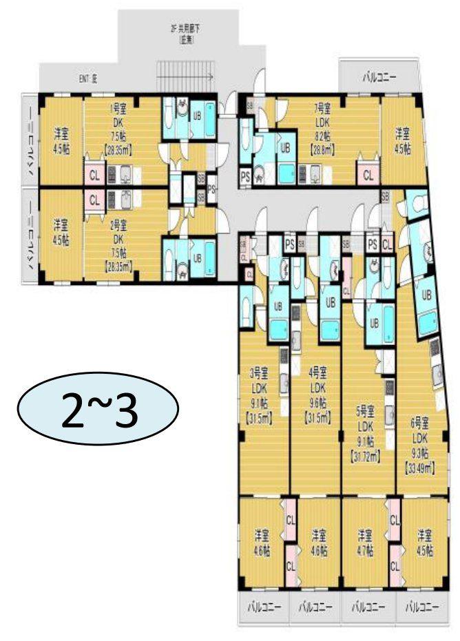 CHARMANT MAISON(1DK/3階)の間取り写真