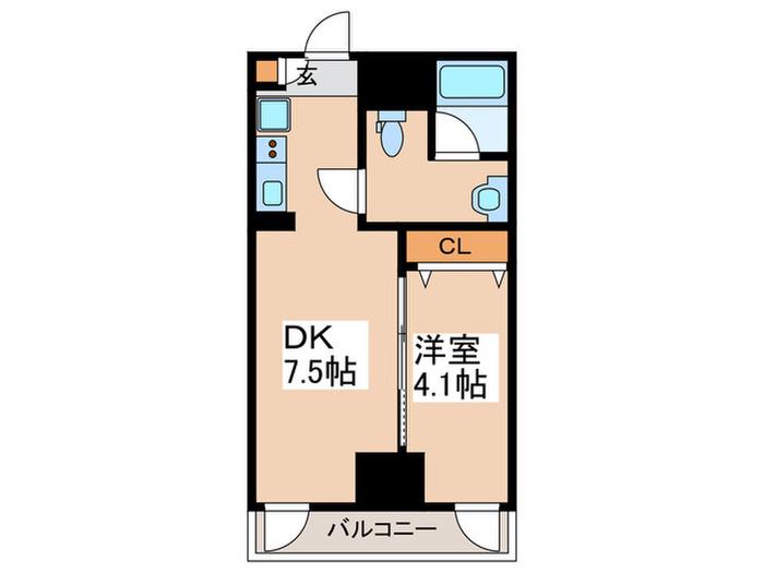 コンクレストSK町田(1DK/6階)の間取り写真