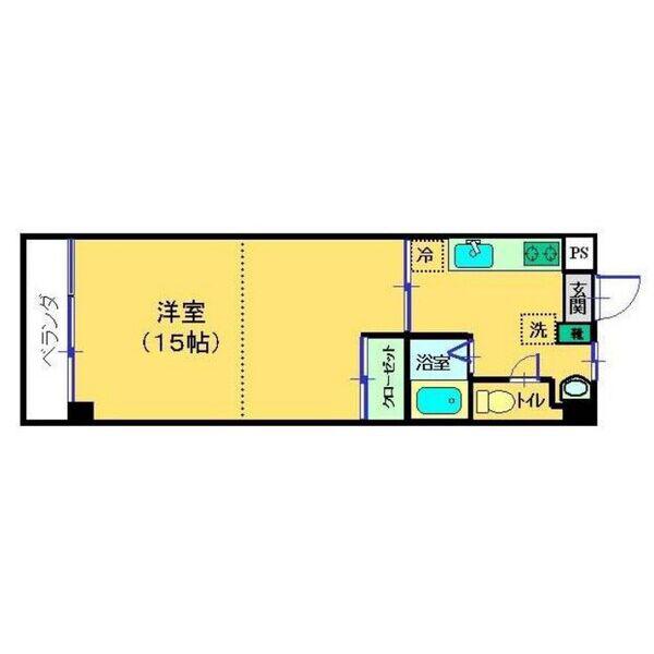 コーポ新泰山(1K/2階)の間取り写真