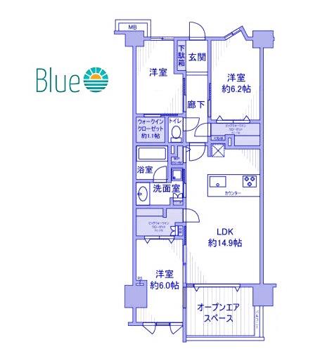 ヴェレーナシティ鎌倉深沢(3LDK/7階)の間取り写真