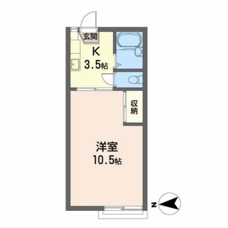 サンコーポセフティ(1K/1階)の間取り写真