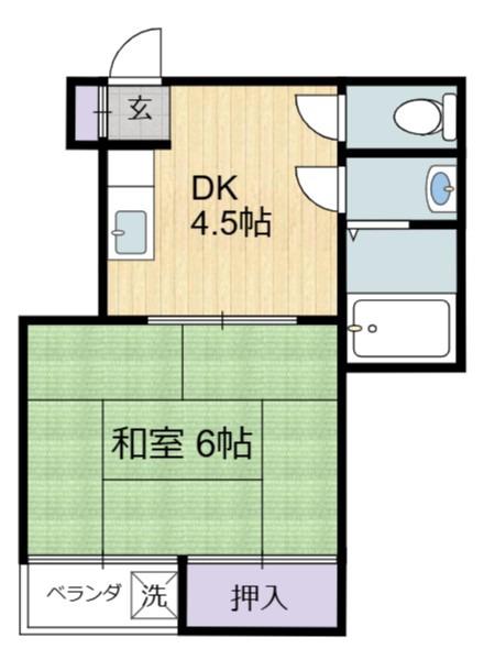 メゾンドールFT(1DK/1階)の間取り写真
