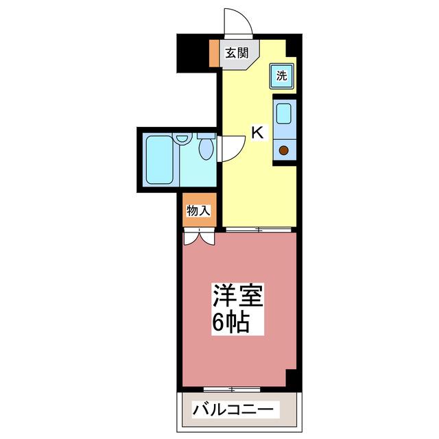 レジデンス西山(1K/3階)の間取り写真