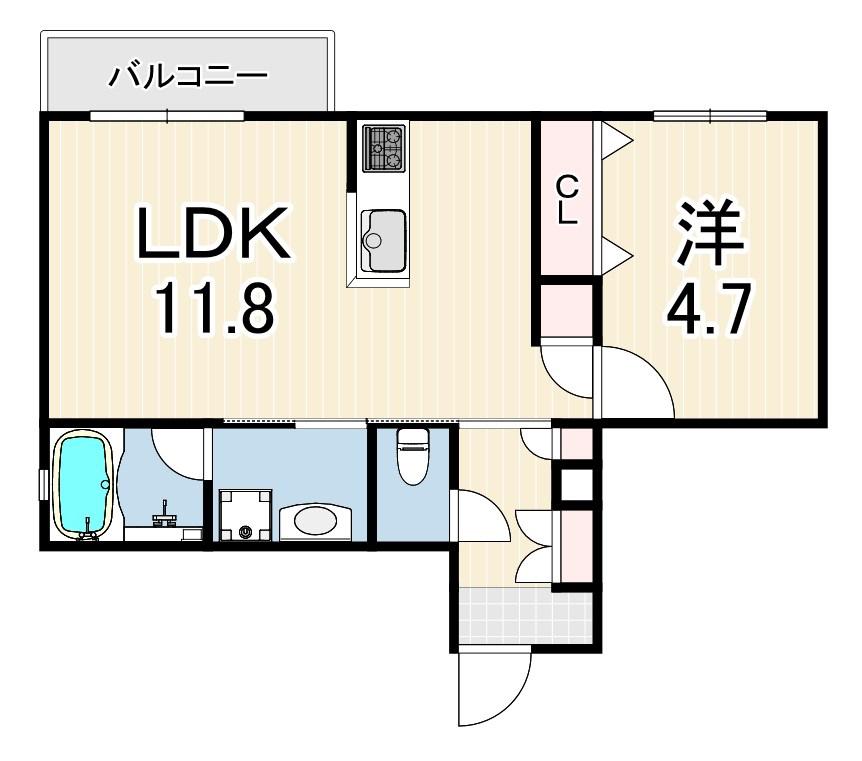 イリステージ(1LDK/1階)の間取り写真