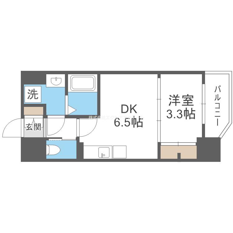 AVANTIO GRANDE住之江(1DK/4階)の間取り写真