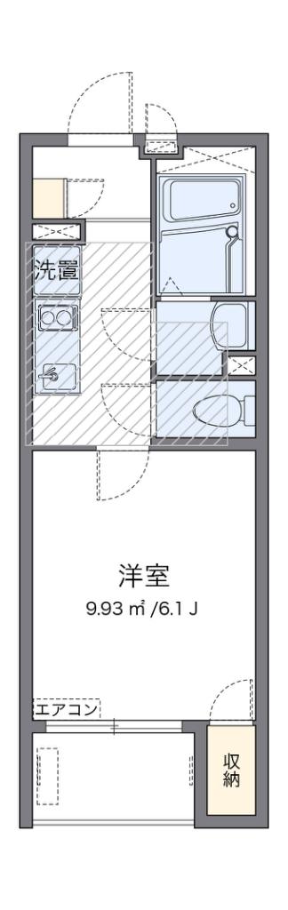 ミランダLUANA(1K/1階)の間取り写真