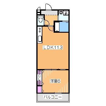 ソレイユ百舌鳥I番館(1LDK/2階)の間取り写真