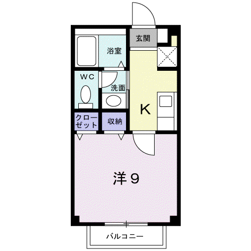 サンライトスクェア(1K/2階)の間取り写真