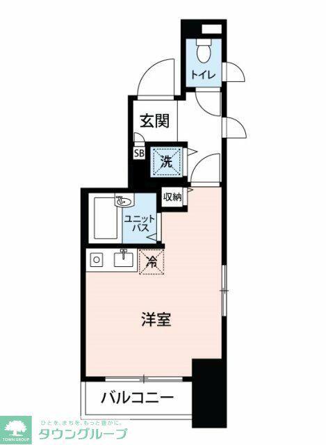 アクティア神田岩本町(ワンルーム/2階)の間取り写真