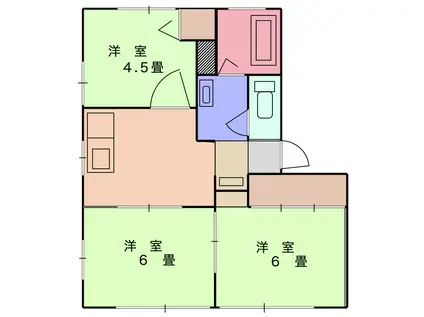 エスポワール(3DK/2階)の間取り写真