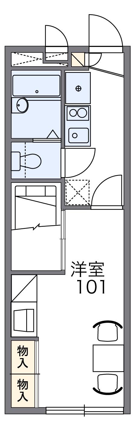 たけのこ(1K/2階)の間取り写真