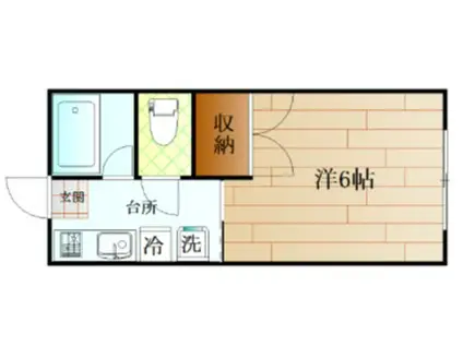 メゾンソーマ(1K/2階)の間取り写真