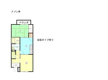メゾン幸(2DK/2階)の間取り写真